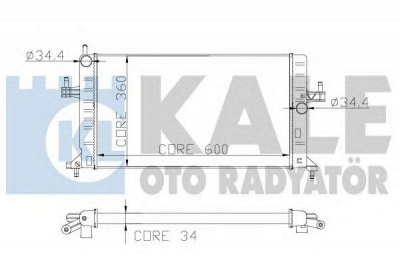 KALE OTO RADYATOR 179700 -  Радиатор, охлаждение двигателя